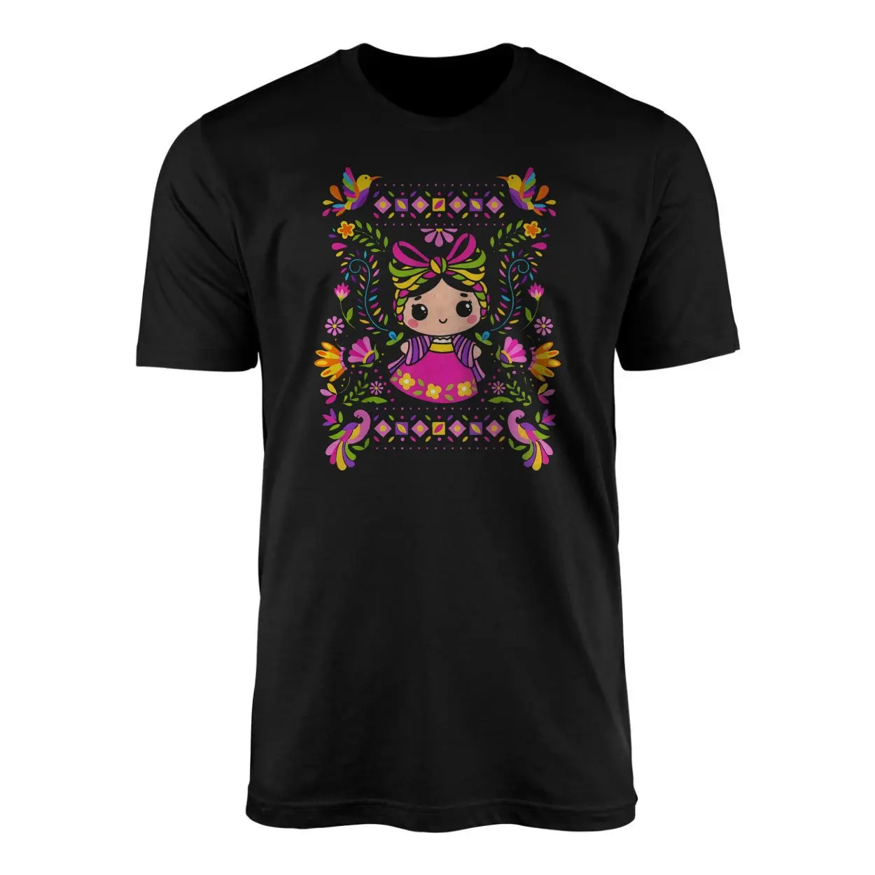Cute Mexican Doll T-Shirt Traditional Folk Art Fiesta Design 1 Cute Mexican Doll T Shirt Traditional Folk Art Fiesta Design 1 1.jpg
