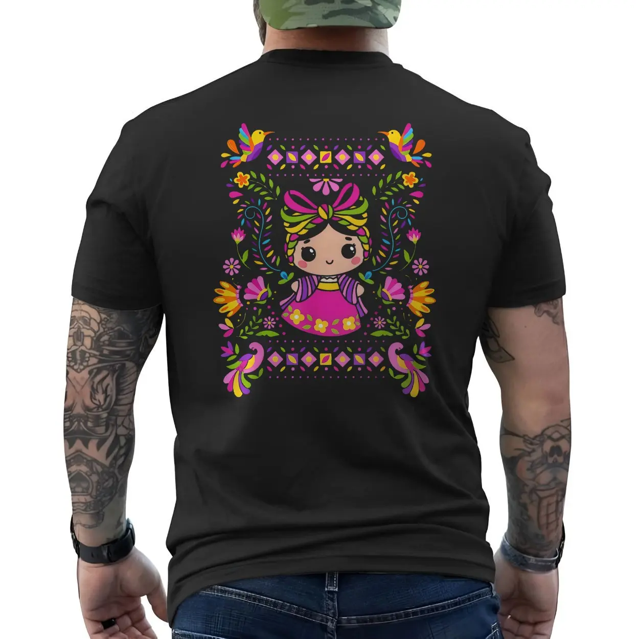 Cute Mexican Doll T-Shirt Traditional Folk Art Fiesta Design 6 Cute Mexican Doll T Shirt Traditional Folk Art Fiesta Design 6 1.jpg