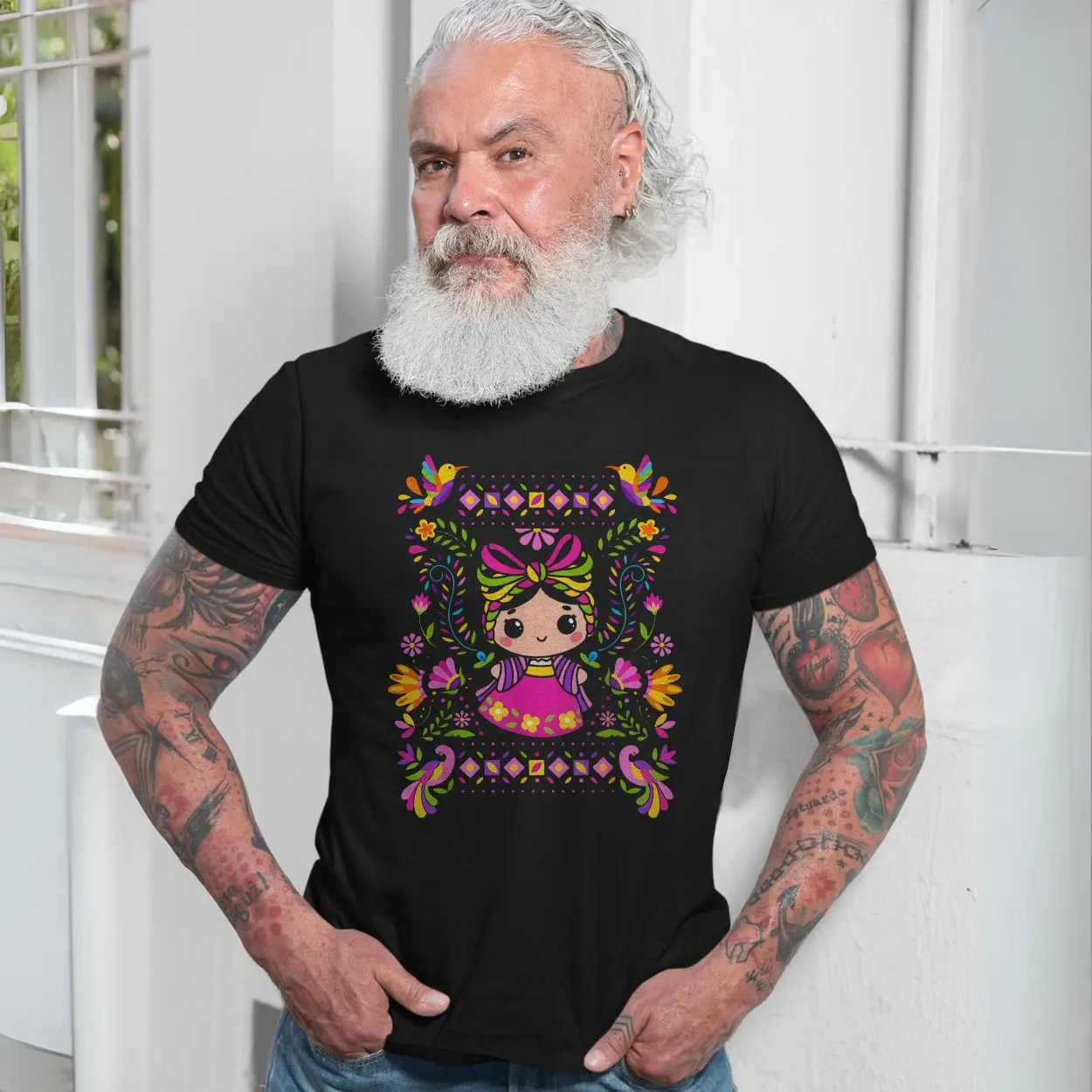 Cute Mexican Doll T-Shirt Traditional Folk Art Fiesta Design 7 Cute Mexican Doll T Shirt Traditional Folk Art Fiesta Design 7 1.jpg