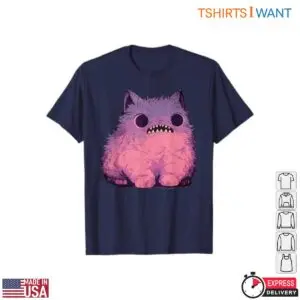 Cute Monster T Shirt Purple Creature Design 1 1.jpg
