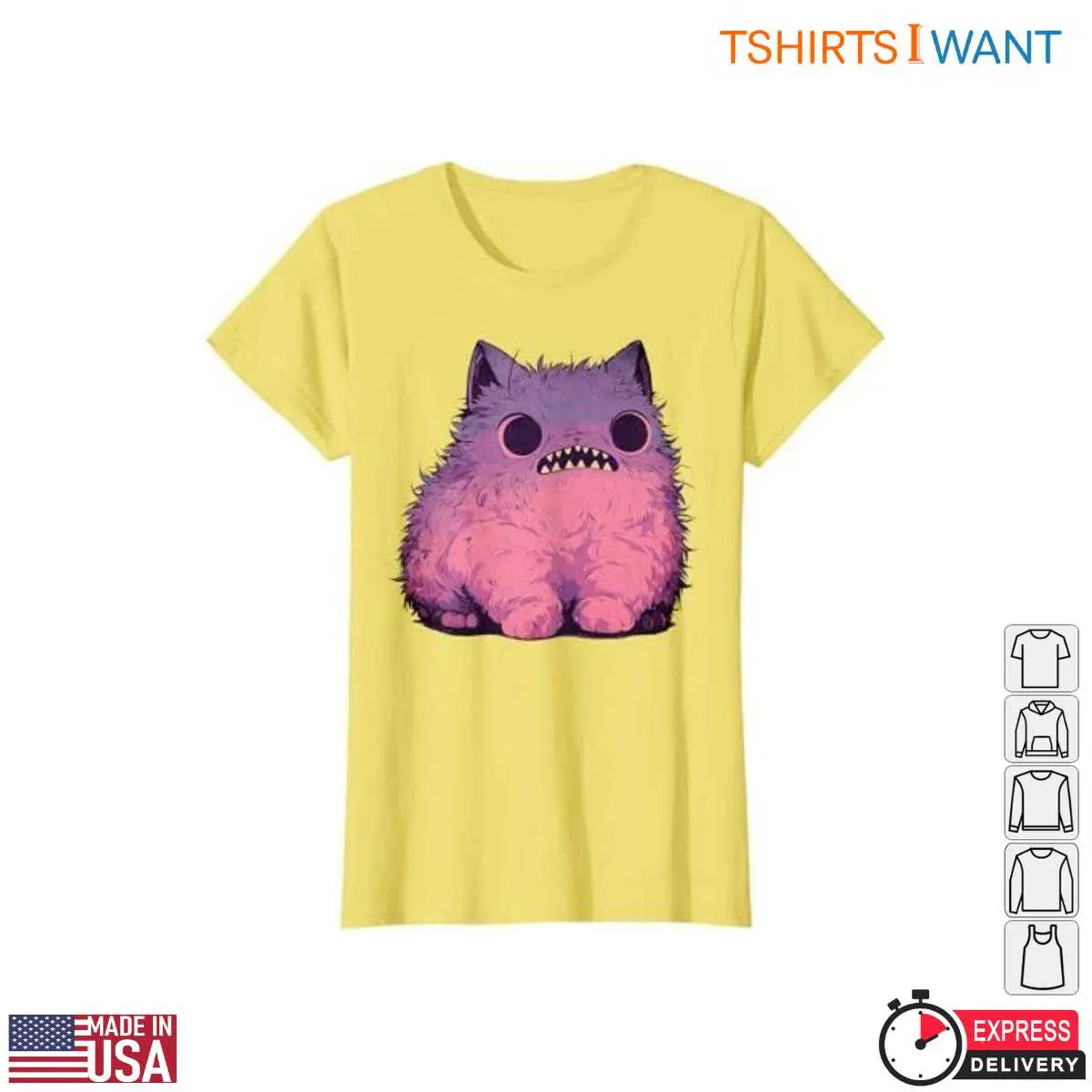 Cute Monster T Shirt Purple Creature Design 5 1.jpg
