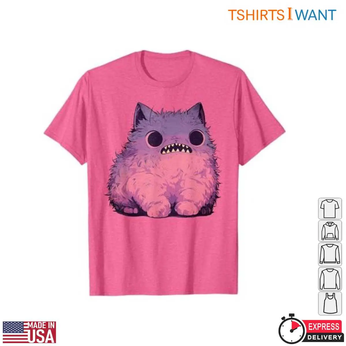 Cute Monster T Shirt Purple Creature Design 7 1.jpg