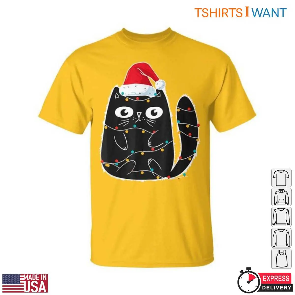 Cute Santa Cat Black Cat Lights Holiday Tee 6 1.jpg