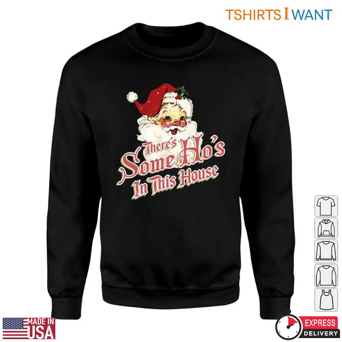 Cute Santa T Shirt Theres Some Hos in this House 2 1.jpg