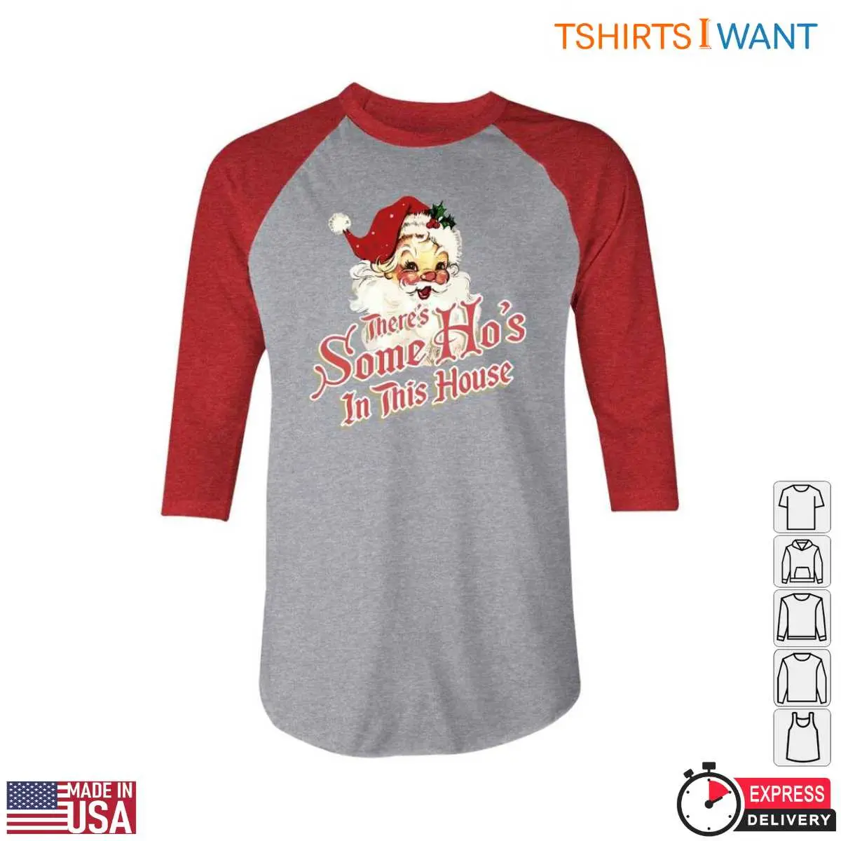 Cute Santa T Shirt Theres Some Hos in this House 4 1.jpg