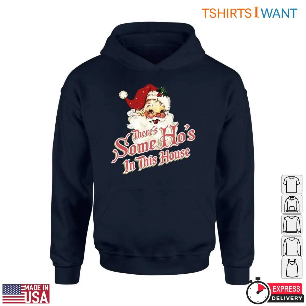 Cute Santa T Shirt Theres Some Hos in this House 5 1.jpg