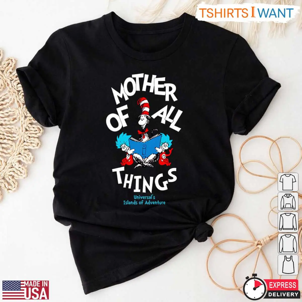Dr. Seuss Mother Of All Things T-Shirt - Cute Teacher Gift Idea 12 Dr. Seuss Teacher Shirt Front View
