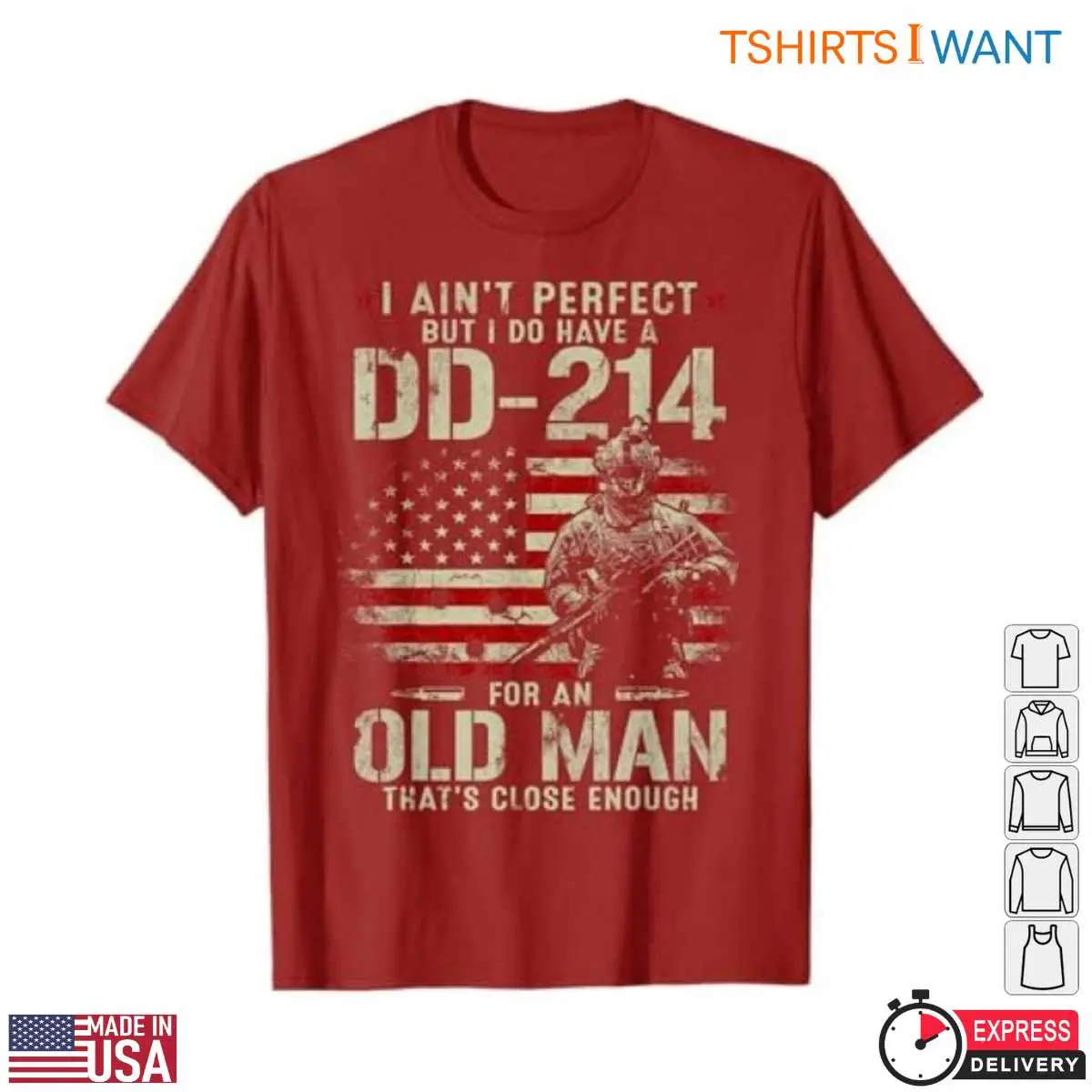 DD 214 Veteran T Shirts Proud Veteran Military Flag Tee 4 1.jpg