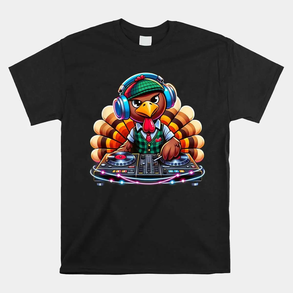 DJ Turkey Thanksgiving Party Music Shirt 10 DJ Turkey Thanksgiving Party Music Shirt