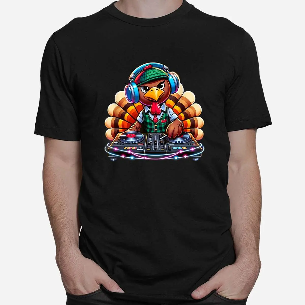 DJ Turkey Thanksgiving Party Music Shirt 2 1.jpg