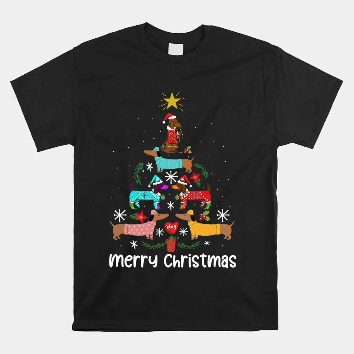 Dachshund Christmas Tree Dog Lover Shirt 1 1.jpg