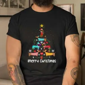 Dachshund Christmas Tree Shirt - Funny Dog Lover Holiday Design 8 Dachshund Christmas Tree Dog Lover Shirt 4 1.jpg