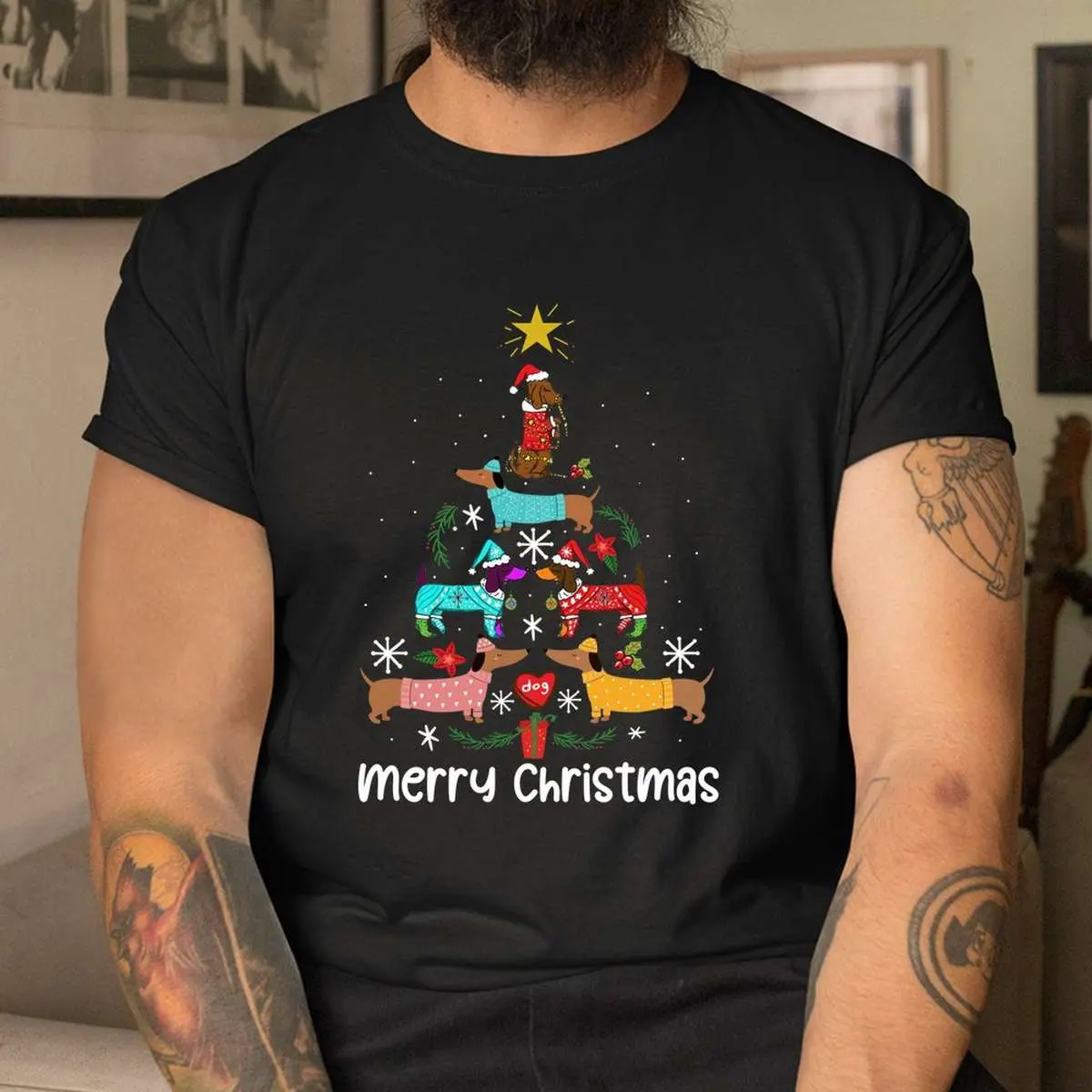 Dachshund Christmas Tree Dog Lover Shirt 4 1.jpg
