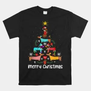 Dachshund Christmas Tree Ornament Sweatshirt - Dog Lover Holiday Tee