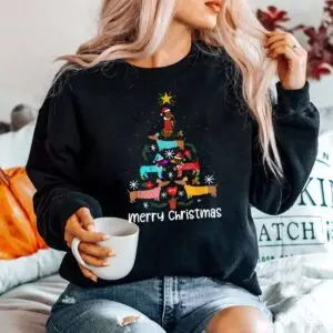 Dachshund Christmas Tree Ornament Sweatshirt - Dog Lover Holiday Tee 9 Dachshund Christmas Tree Ornament Shirt 5 1.jpg