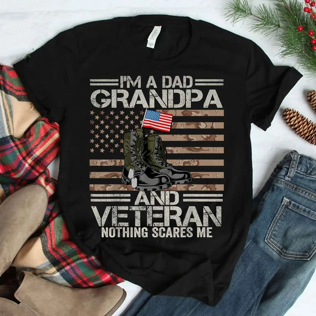 Dad Grandpa Veteran Camo US Flag T Shirt 3 1.jpg