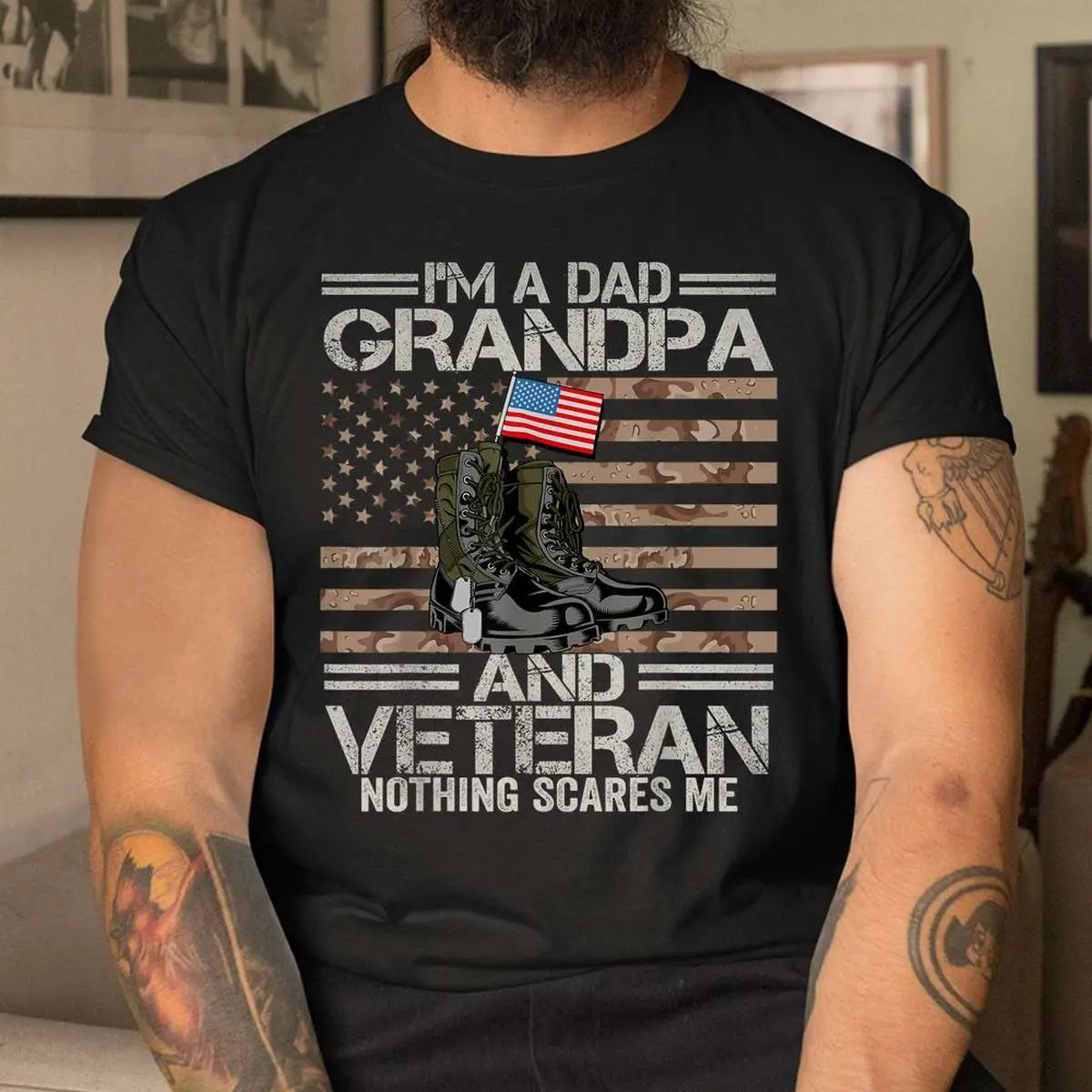 Dad Grandpa Veteran Camo US Flag T Shirt 4 1.jpg