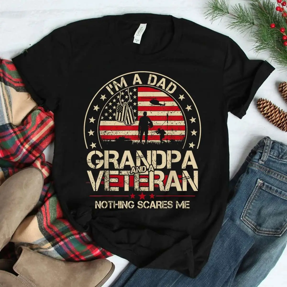 Dad Grandpa Veteran Fearless T-Shirt 11 Dad Grandpa Veteran Fearless T Shirt 3