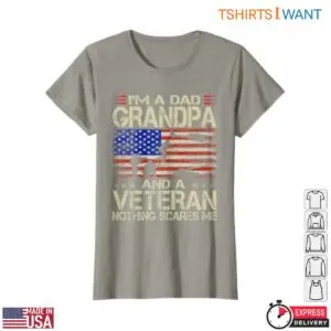 Dad Grandpa Veteran T Shirt USA Flag Military Family Tee 1 1.jpg