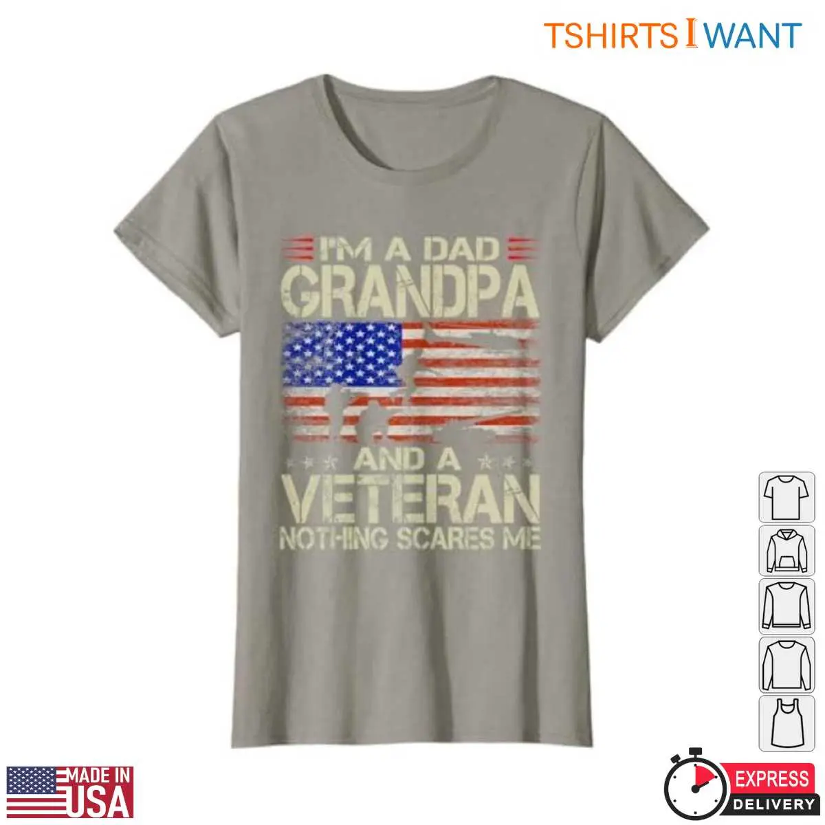 Dad Grandpa Veteran T Shirt USA Flag Military Family Tee 1 1.jpg