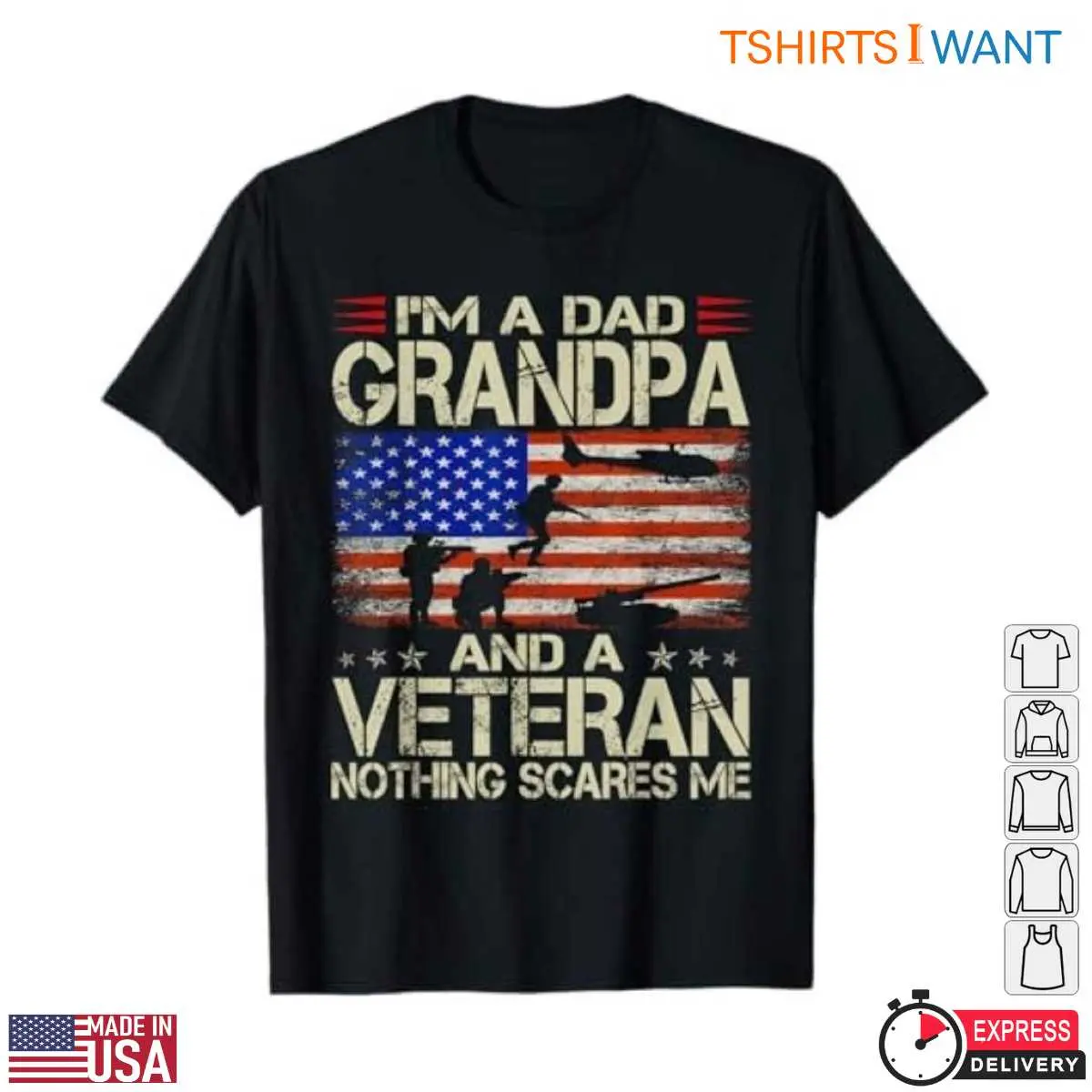 Dad Grandpa Veteran T Shirt USA Flag Military Family Tee 7 1.jpg
