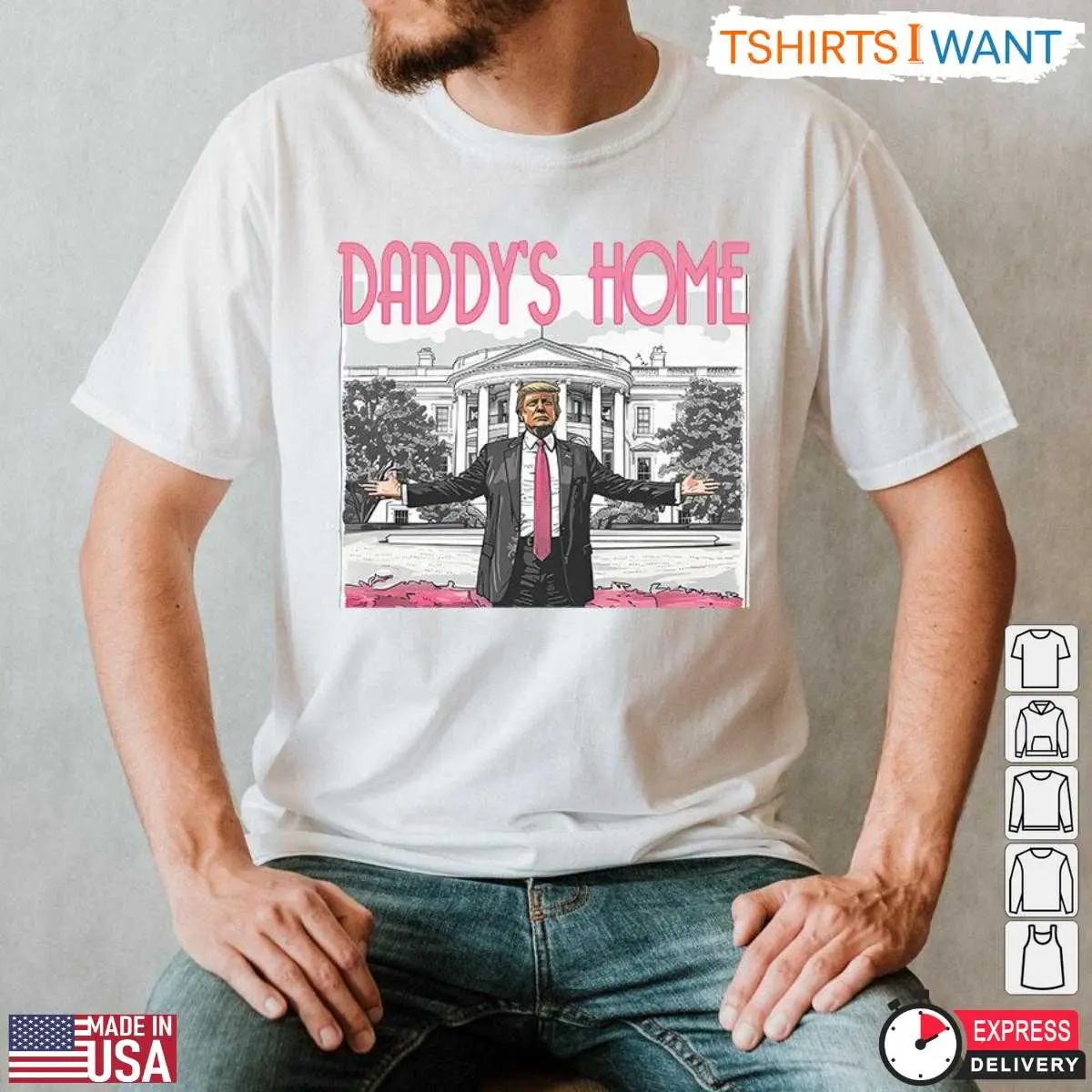 Daddy Trump Home T Shirt Fun Patriotic Graphic Tee 4 1.jpg