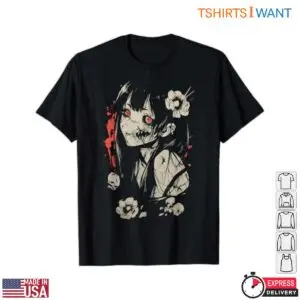 Dark Gothic Anime Girl Red Eyes T Shirt 1 1.jpg