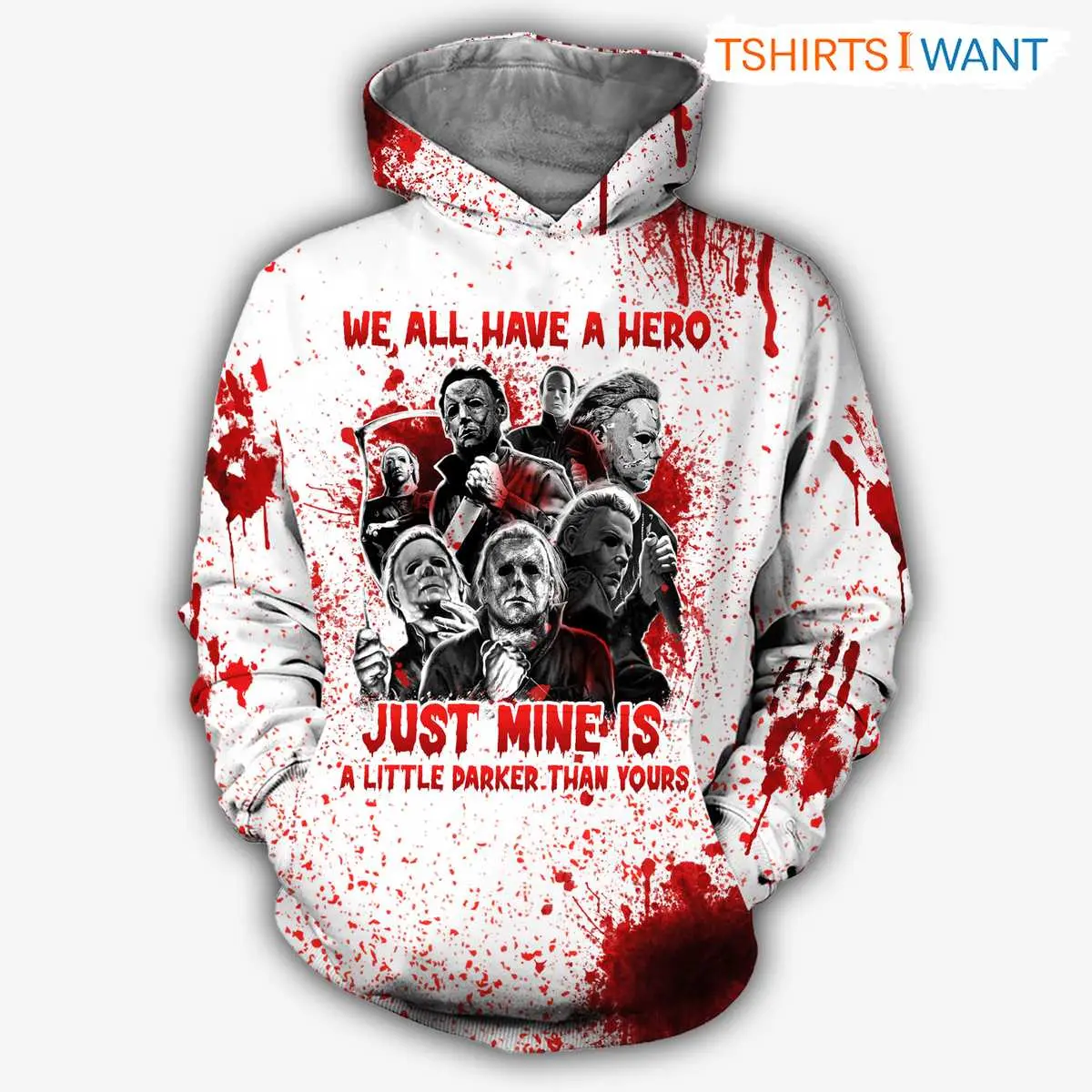 Dark Humor Hoodies with Horror Movie Villain Theme, 3D Graphic Halloween Apparel 8 Dark Humor Hoodies with Horror Movie Villain Theme Front