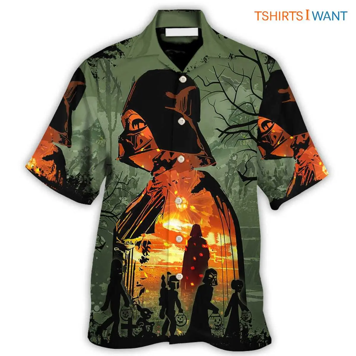 Darth Vader Halloween Trick or Treating Hawaiian Shirt 1 1.jpg