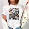 Dead Set on Reading Shirt – Funny Skeleton Booked to the Bone Halloween Tee 1