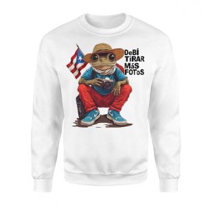 Debi Tirar Mas Fotos E28093 Puerto Rico Flag Frog Photographer Graphic T shirt 3.jpg