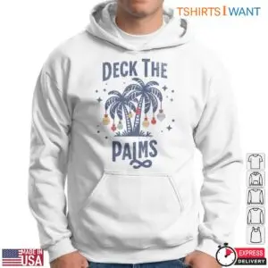 Deck The Palms T-Shirt - Tropical Christmas Palm Tree Holiday Tee 10 Deck The Palms Tropical Christmas T Shirt 5 1.jpg
