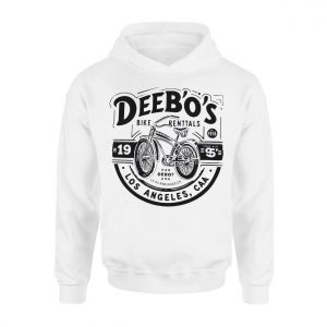 Deebos Bike Rentals E28093 Vintage Bicycle Graphic Tee Los Angeles CA Retro Design 2.jpg