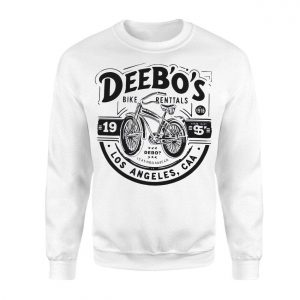 Deebos Bike Rentals E28093 Vintage Bicycle Graphic Tee Los Angeles CA Retro Design 3.jpg