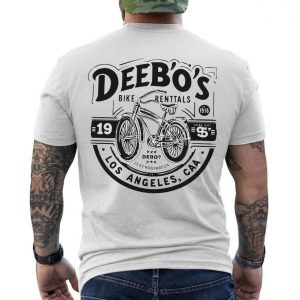 Deebos Bike Rentals E28093 Vintage Bicycle Graphic Tee Los Angeles CA Retro Design 6.jpg