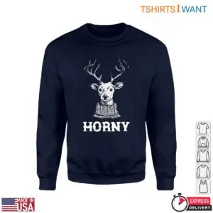 Deer Humor T-Shirt - 'Horny' Pun Graphic Design 6 Deer Humor T Shirt Horny Pun Graphic Holiday Design 2 1.jpg
