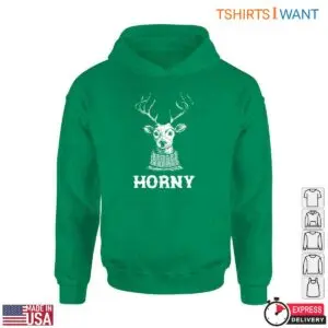 Deer Humor T-Shirt - 'Horny' Pun Graphic Design 9 Deer Humor T Shirt Horny Pun Graphic Holiday Design 5 1.jpg