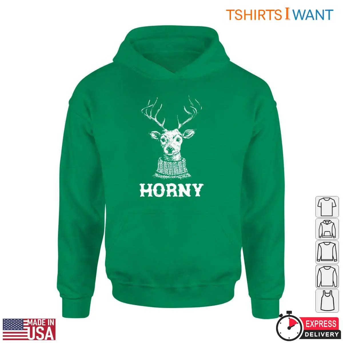 Deer Humor T Shirt Horny Pun Graphic Holiday Design 5 1.jpg