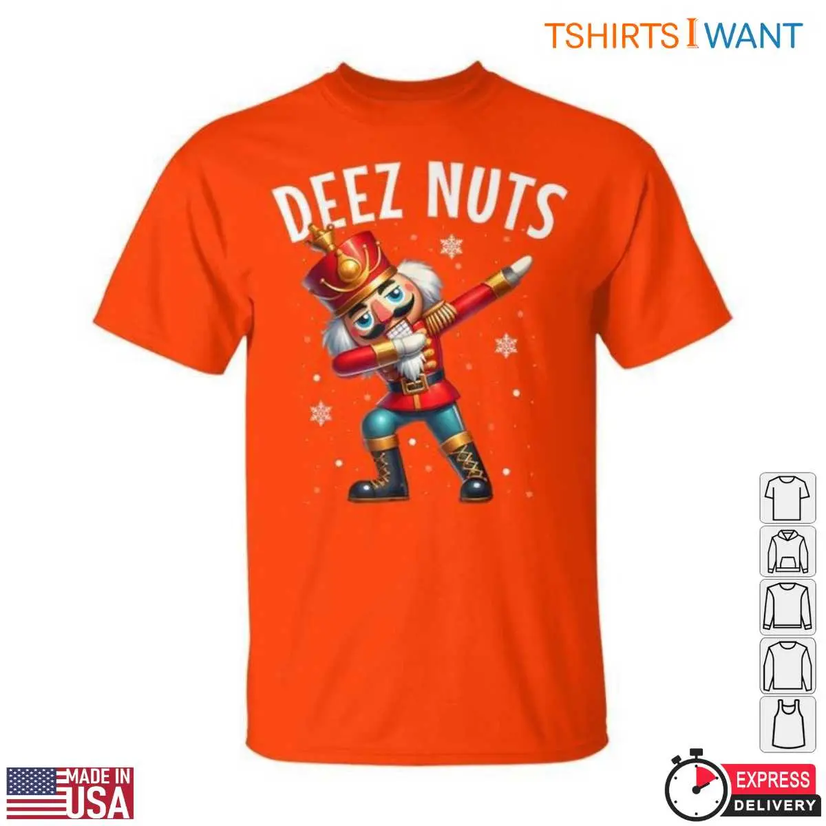 Deez Nuts Nutcracker Funny Christmas Nutcracker Graphic Tee 13 Deez Nuts Nutcracker T-Shirt Style View