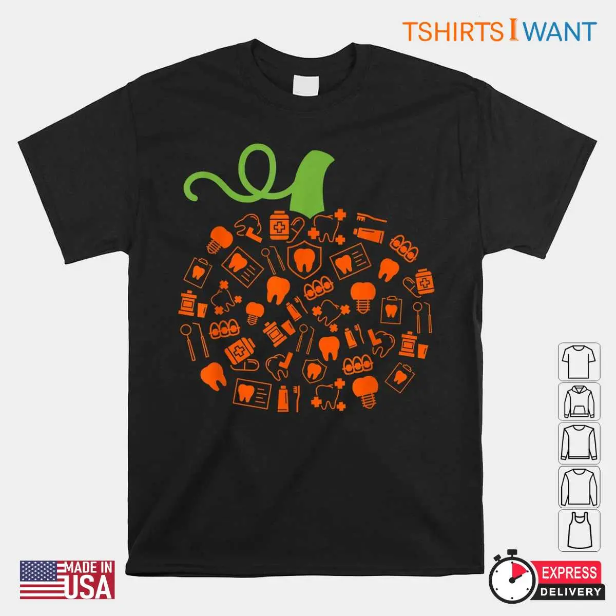 Dental Halloween Shirts: Teeth Ghost Pumpkin Witch Dental Halloween Costume 10 Dental Halloween Shirts Design