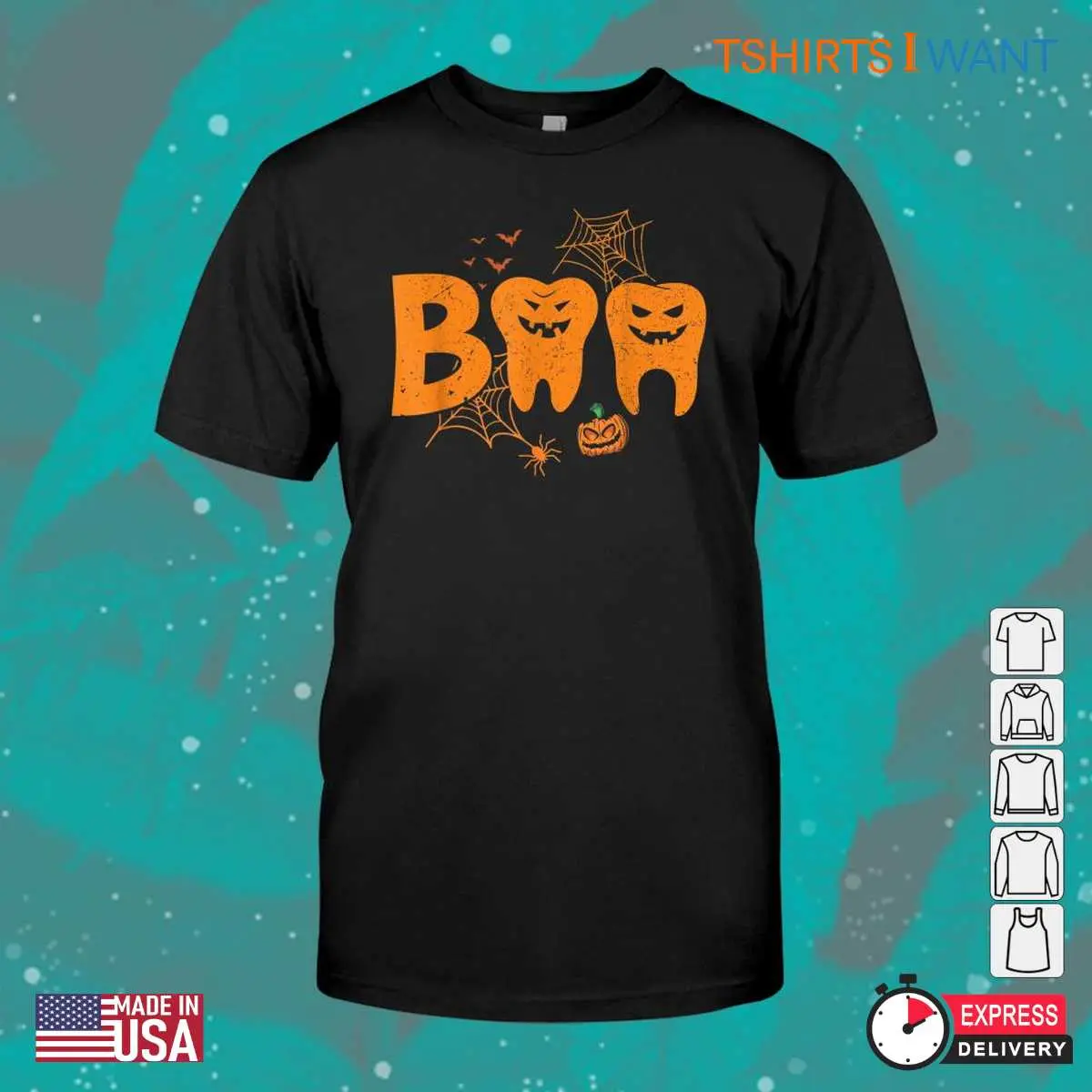 Dental Halloween Spooky Dentist Pumpkin Tee 1 1.jpg