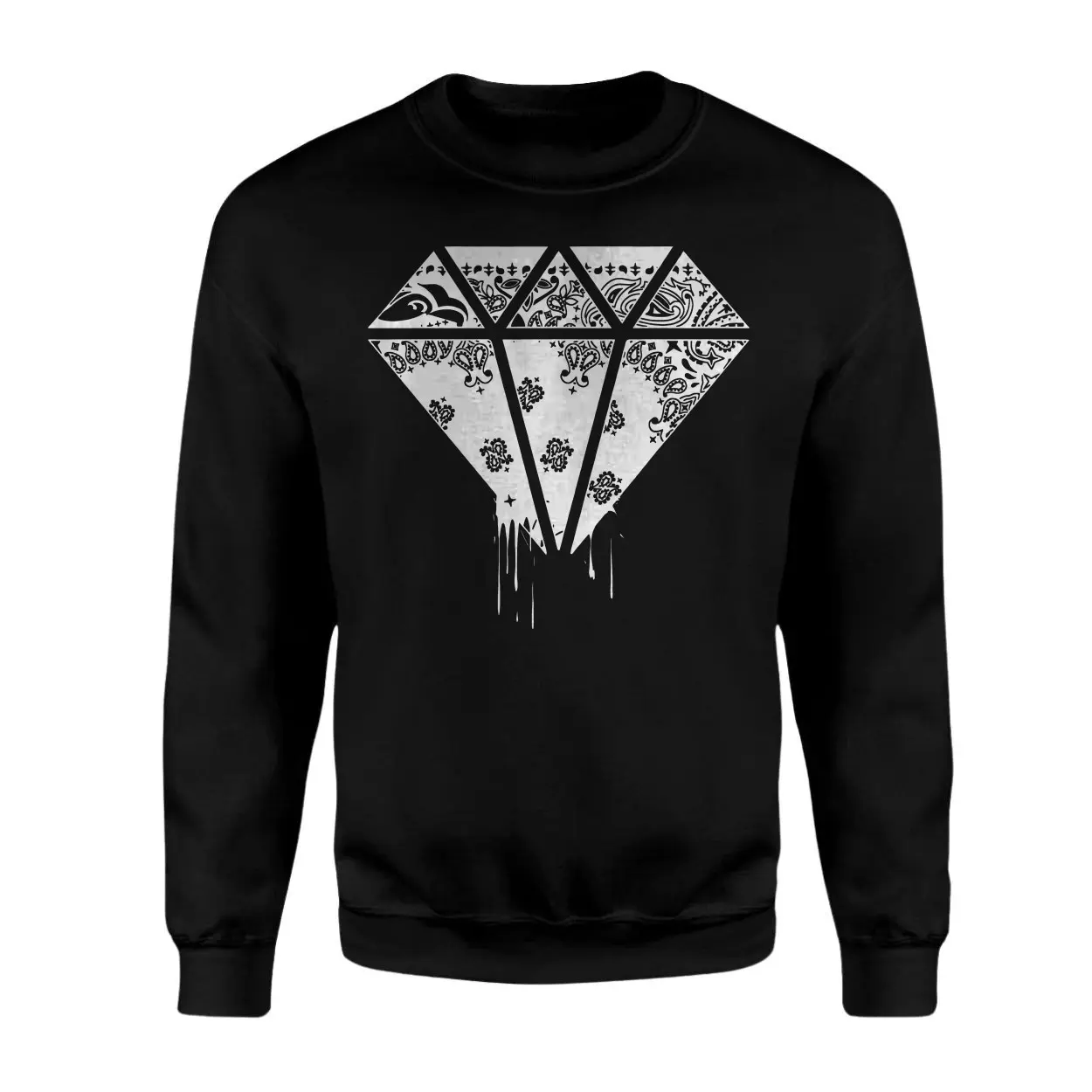 Diamond Bandana T shirt E28093 Streetwear Paisley Hip Hop Graphic Tee 3.jpg