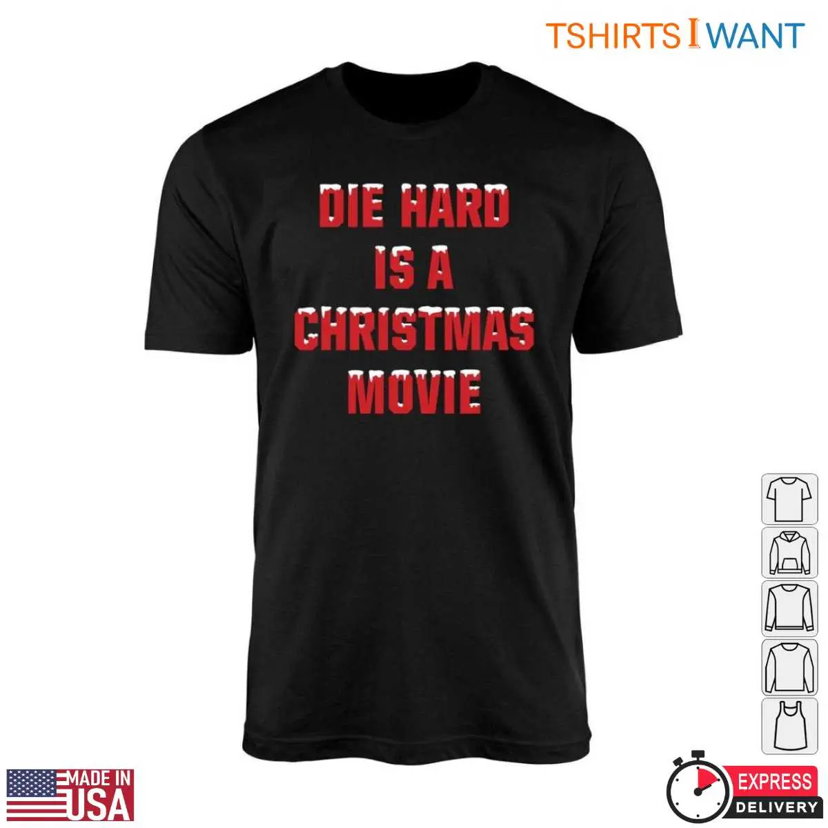 Die Hard Christmas T-Shirt - The Classic Holiday Controversy 8 Die Hard Christmas T-Shirt Front View