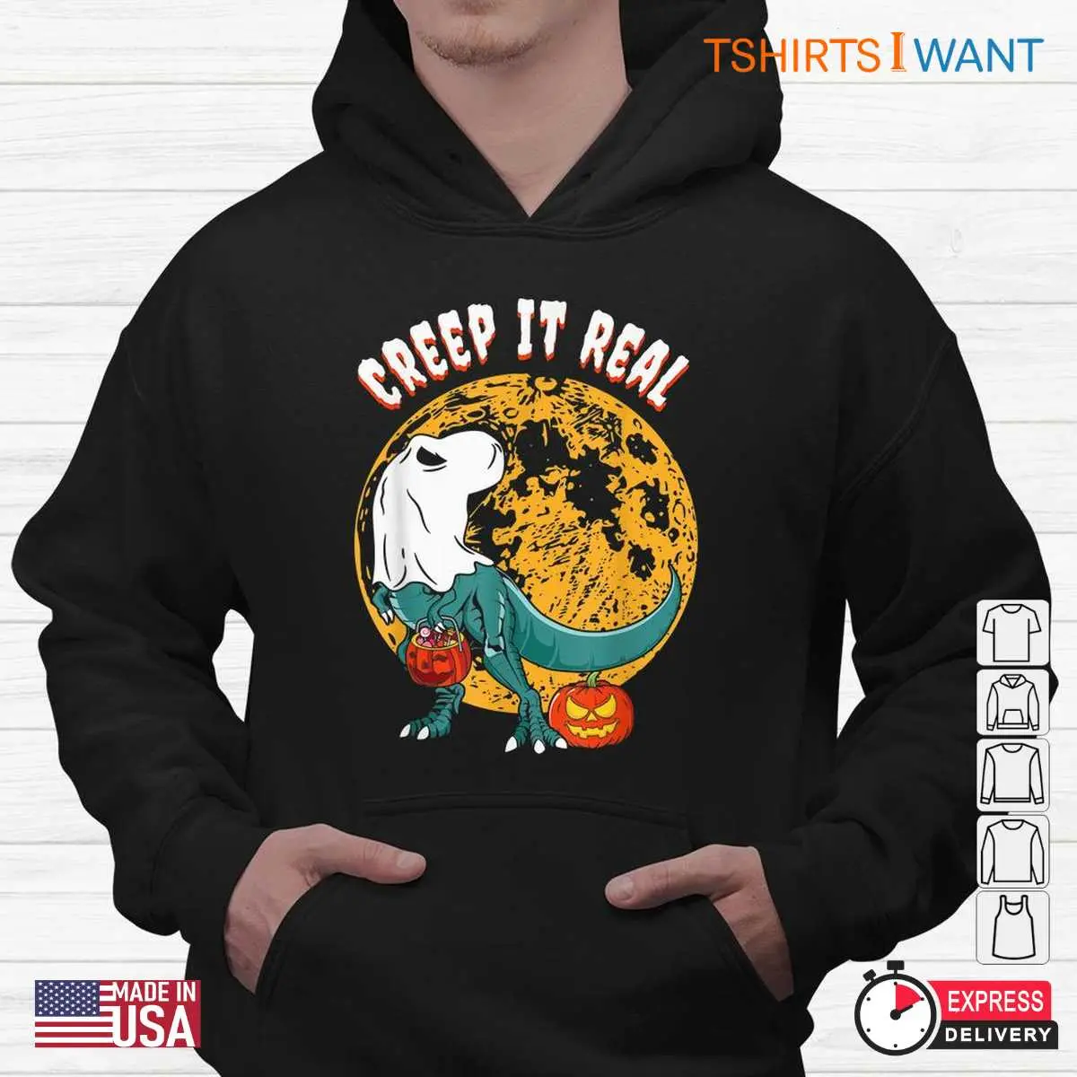 Dinosaur Ghosts: Ghost Dinosaur Creep It Real Dino Halloween Tee 4 Dinosaur Ghosts Creepy Dino Spirit Tee 4 1.jpg