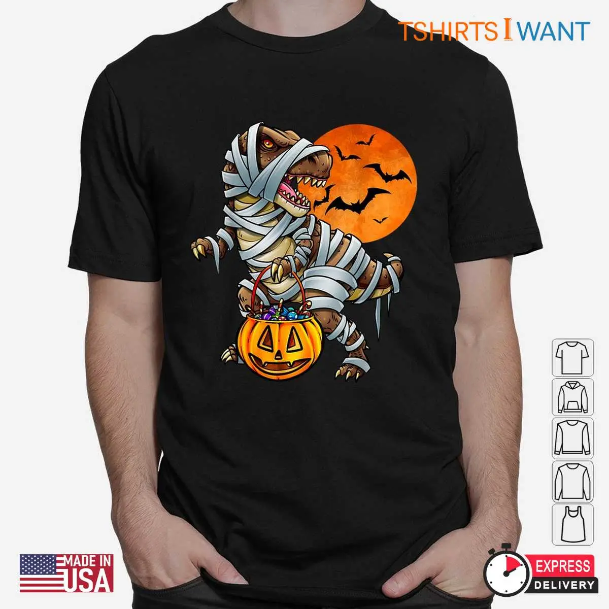 Dinosaur Halloween Shirt Prehistoric Mummy Tee 2 1.jpg