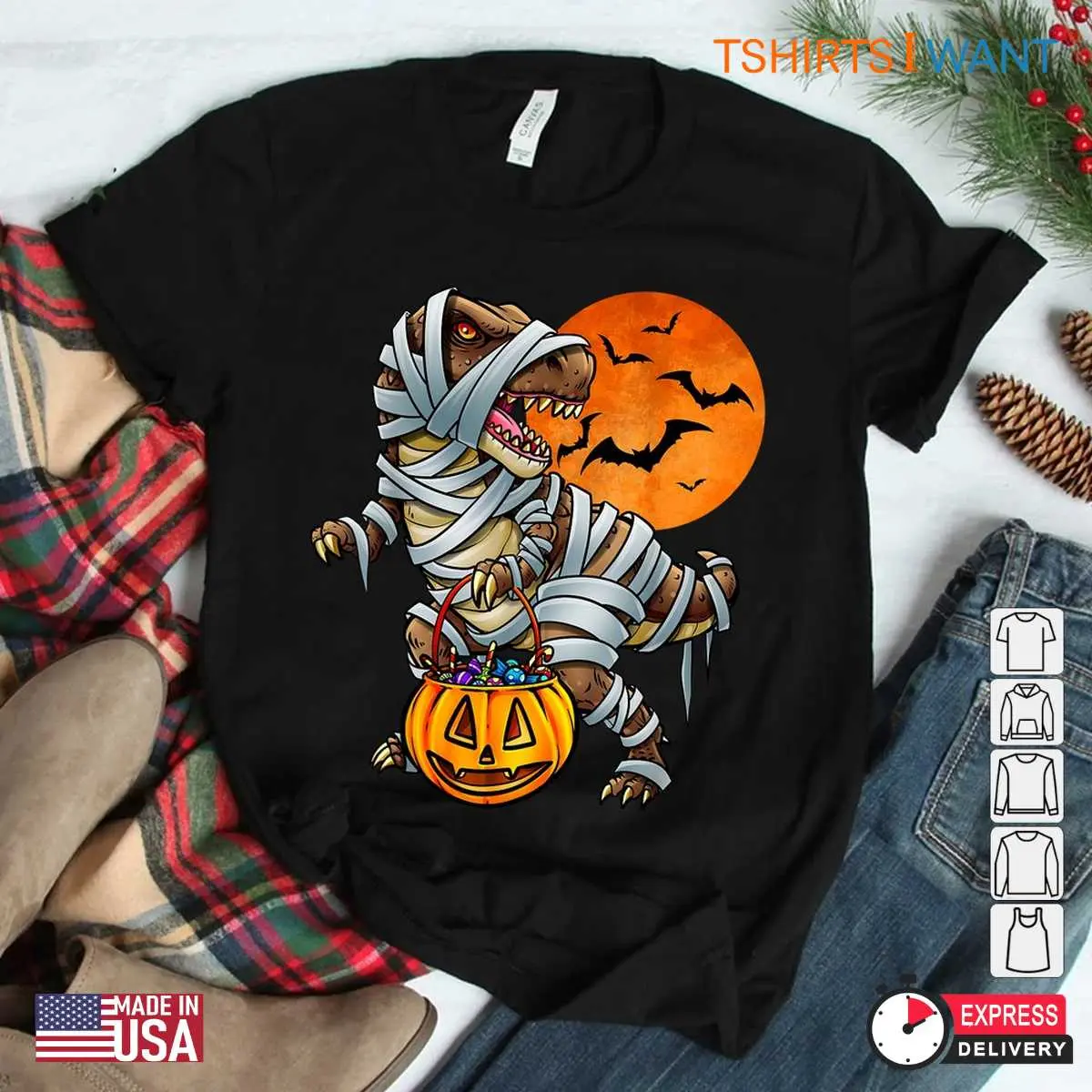 Dinosaur Halloween Shirt Prehistoric Mummy Tee 3 1.jpg