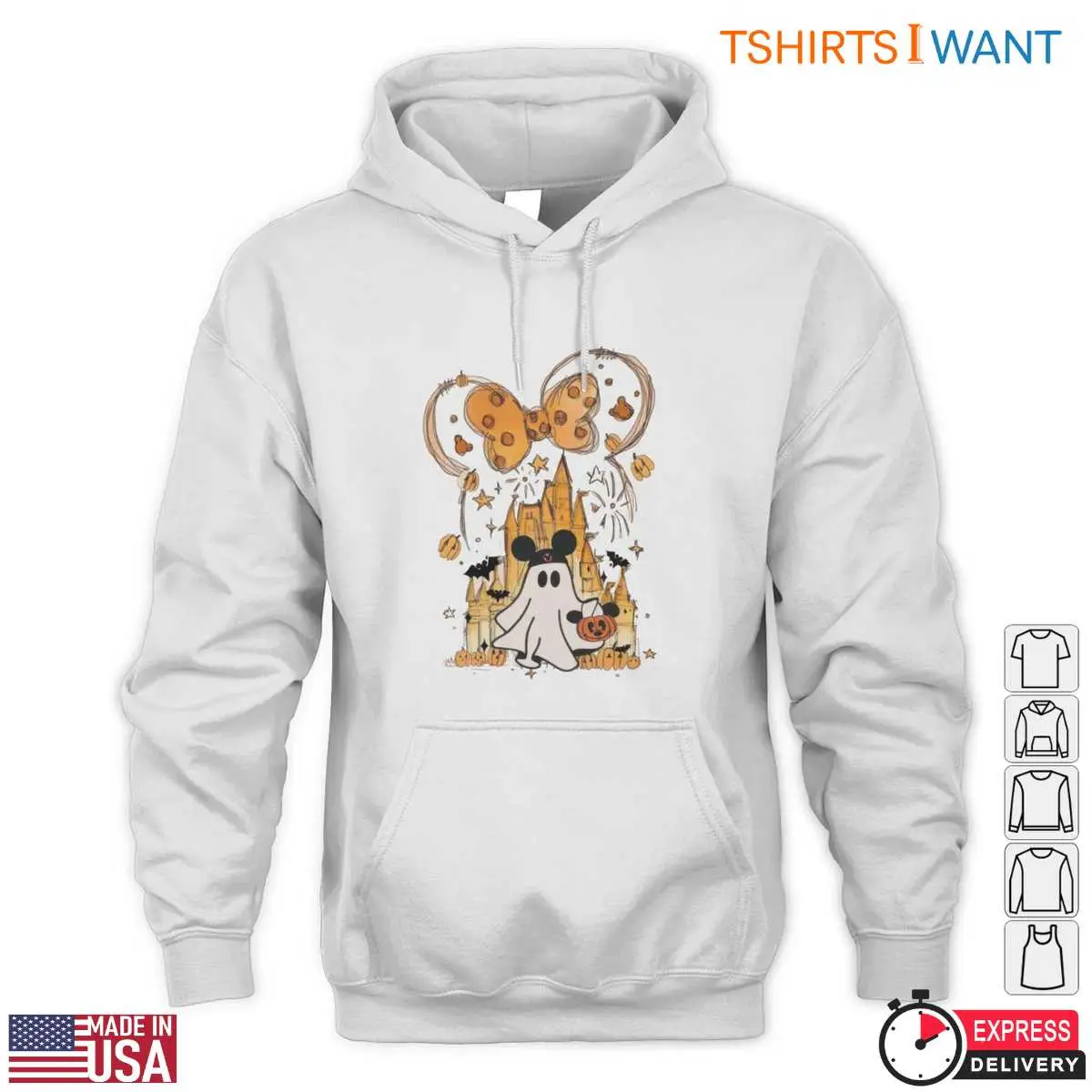 Disney Halloween Castle T Shirt E28093 Watercolor Ghost and Pumpkin Mickey Graphic Tee 3.jpg