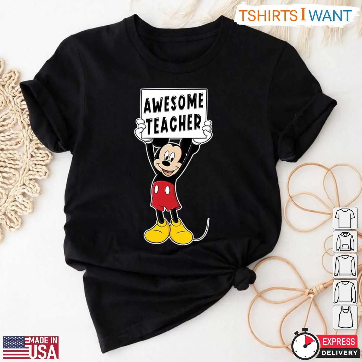 Disney Teacher Shirt with Mickey Mouse Design 12 Disney Teacher Shirt with Mickey Mouse Front View