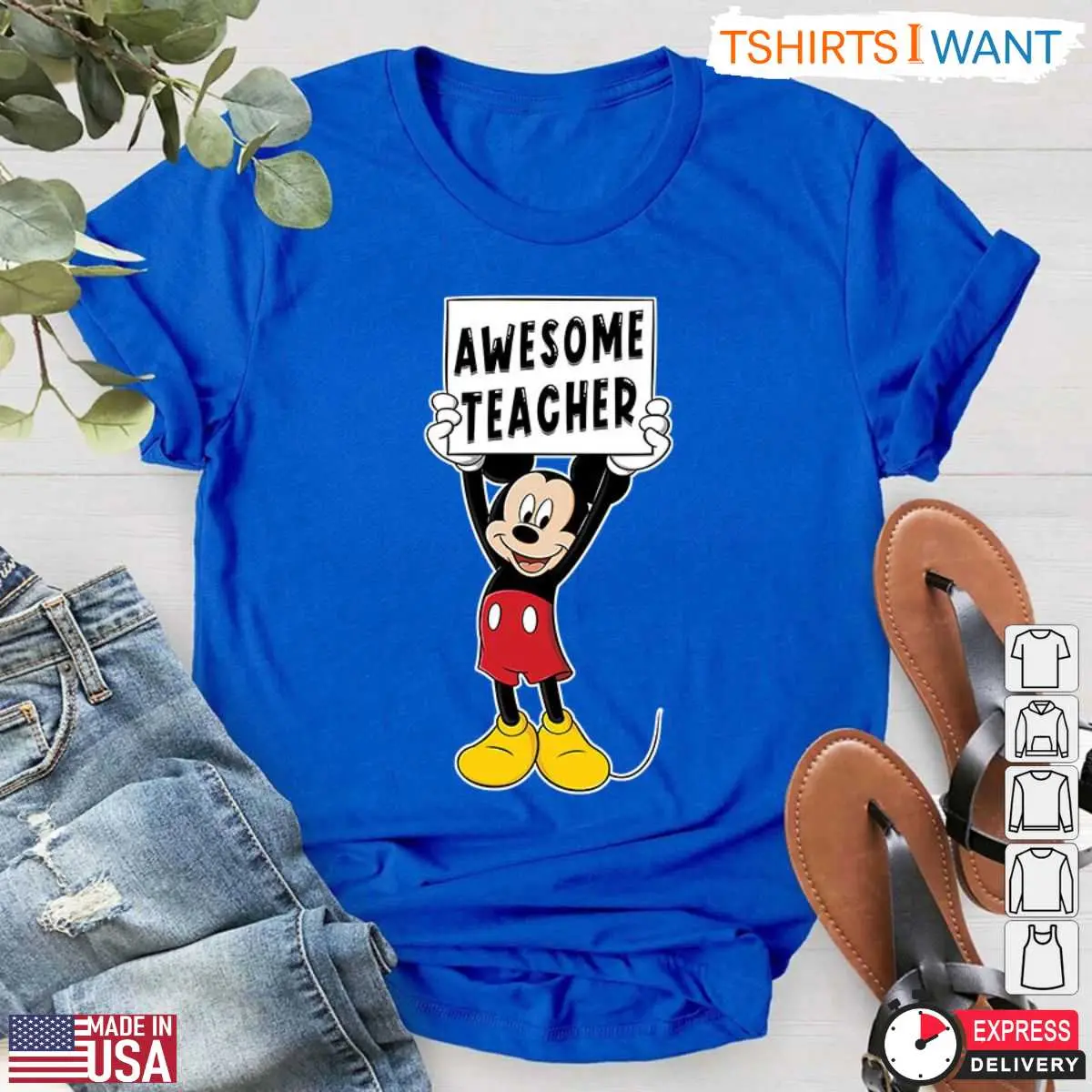 Disney Teacher Shirt with Mickey Mouse Design 13 Disney Teacher Shirt with Mickey Mouse Detail View