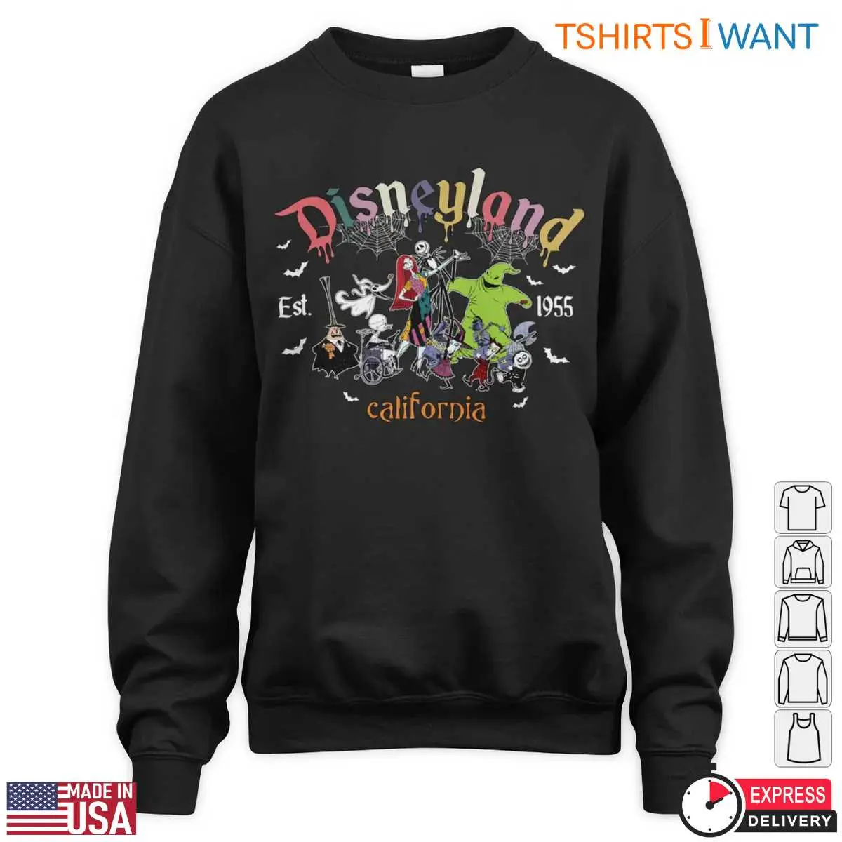Disneyland 1955 California T Shirt E28093 Spooky Halloween Theme Park Graphic Tee 2.jpg